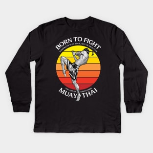 Muay Thai The Art Of Eight Limbs Kids Long Sleeve T-Shirt